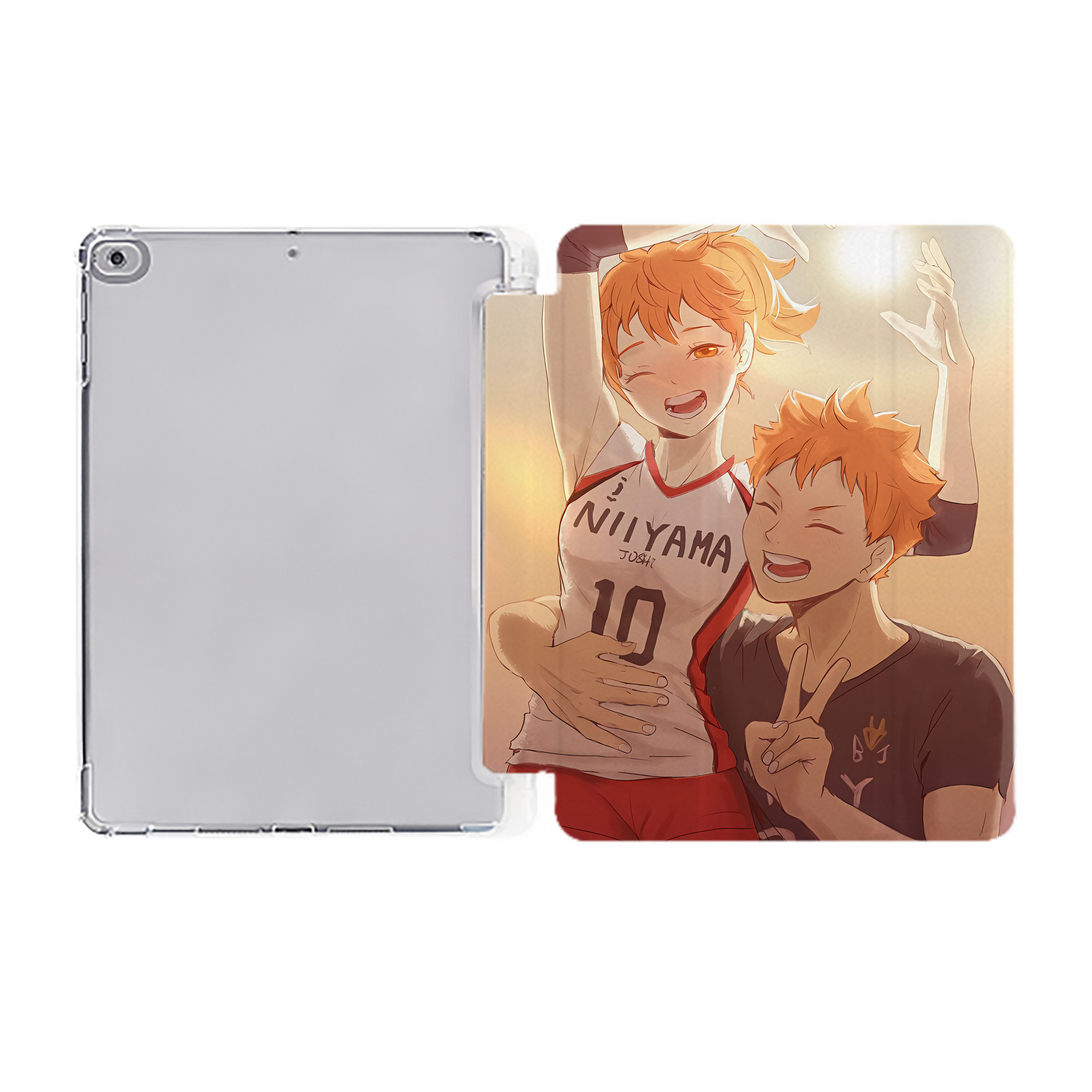 （画像用） ハイキュー!! Haikyu!! IPad ケース ペン収納付き 三つ折りスタンド PUレザー×シリコン 対応機種9.5/10.5/10.9インチ